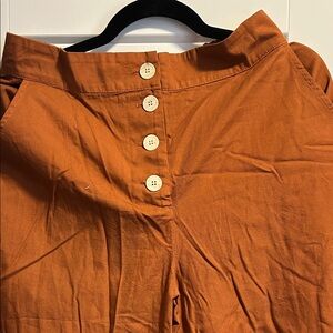 Women's Cropped Pants in Rust Orange NWT